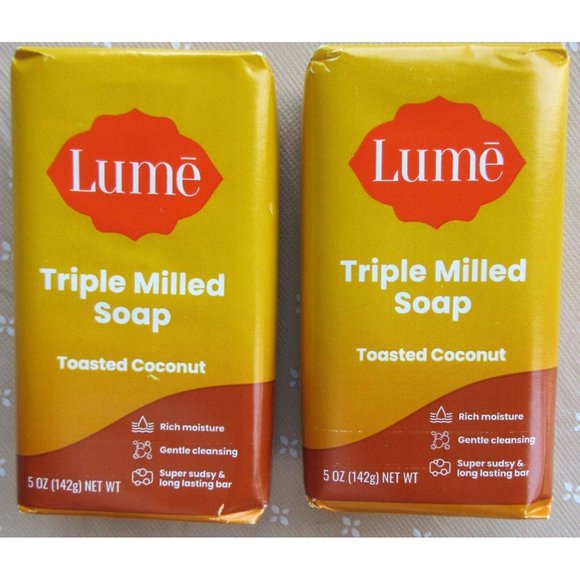 Lume Triple Milled Soap TOASTED COCONUT Moisture & Gentle Cleansing Bar 5oz - Picture 1 of 4